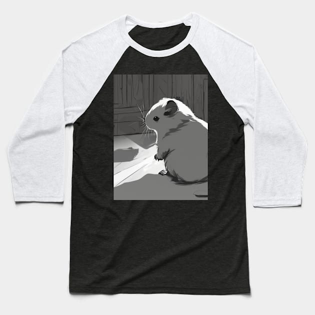 Hamsters Shadow Silhouette Anime Style Collection No. 20 Baseball T-Shirt by cornelliusy